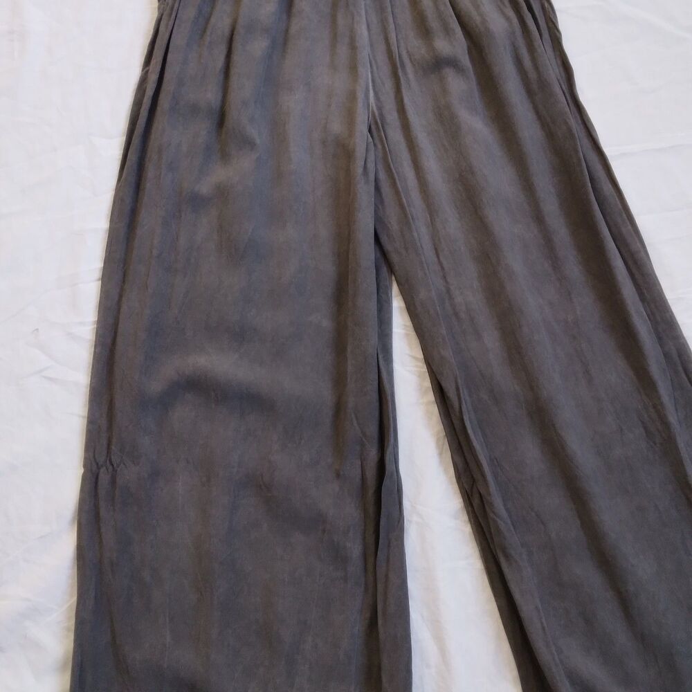 Soft Surroundings Camilla Jumpsuit Gray Wide Leg Boho Lagenlook Coastal Size S - Picture 15 of 16